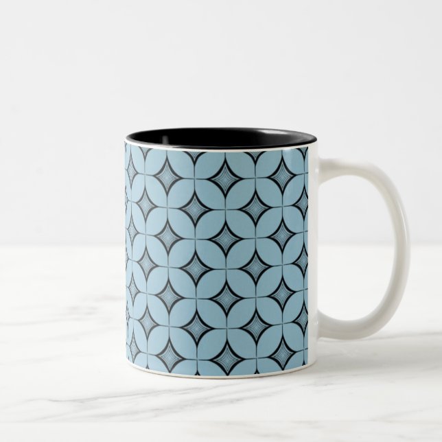 Caneca De Café Em Dois Tons Mug Retro Uptown, Azul Claro (Direita)