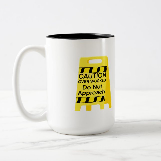 Caneca De Café Em Dois Tons Mug sobrecarregado (Esquerda)