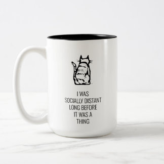 Caneca De Café Em Dois Tons Mug Socialmente Distante