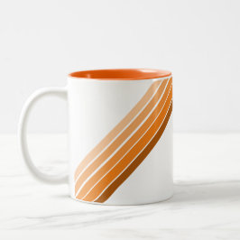 Caneca De Café Em Dois Tons Mug - Sombras das faixas de diagnóstico laranja
