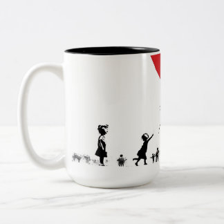 Caneca De Café Em Dois Tons Mug Street Art "Urban Dreams"
