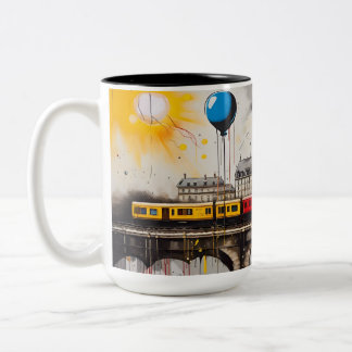 Caneca De Café Em Dois Tons Mug Street Art "Urban Dreams" PARIS