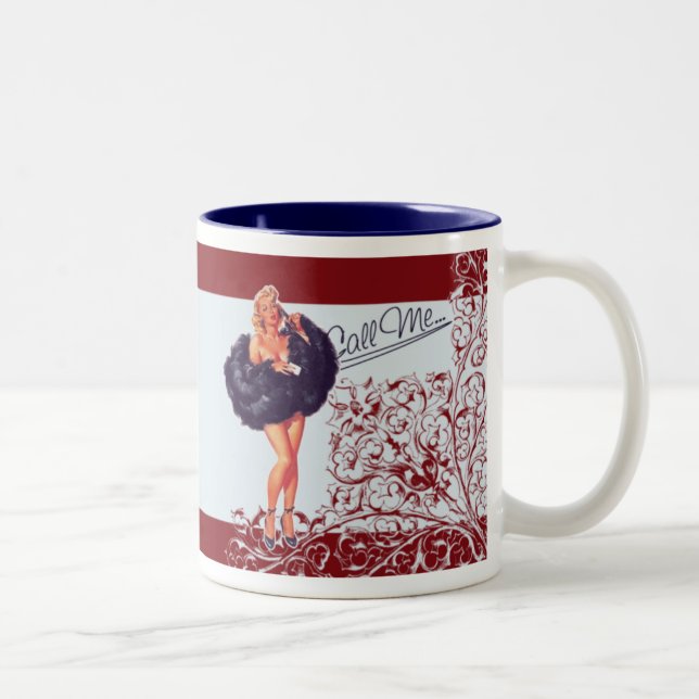 Caneca De Café Em Dois Tons Mug, Taça - PinUp (Direita)