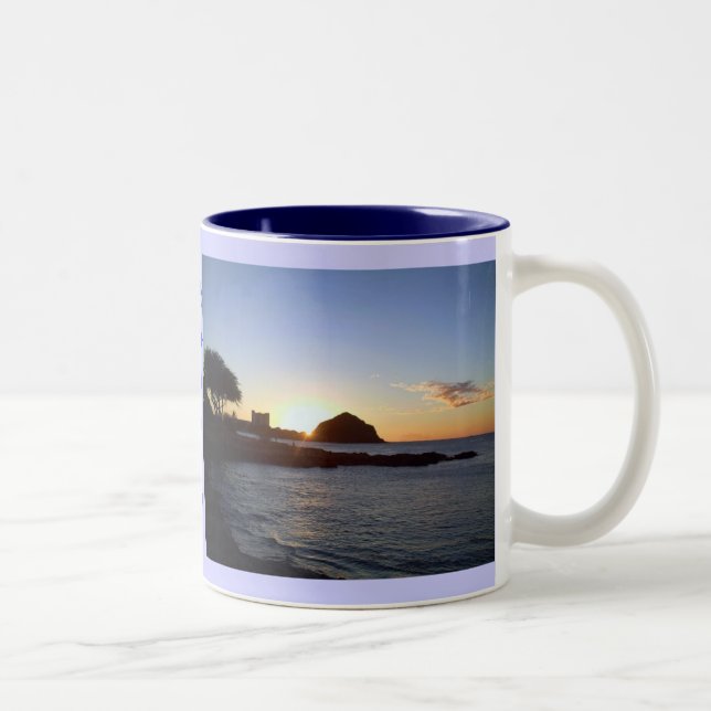 Caneca De Café Em Dois Tons Mug Tropical do Havaí (Direita)