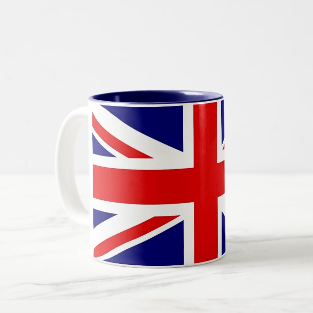 Caneca De Café Em Dois Tons Mug United Kingdom Flag (Frente Esquerda)