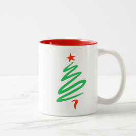 Caneca De Café Em Dois Tons Mug verde-verde-árvore