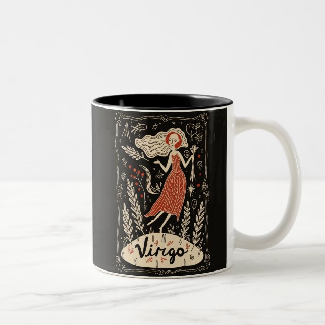 Caneca De Café Em Dois Tons Mug Virgo Celestial (Direita)