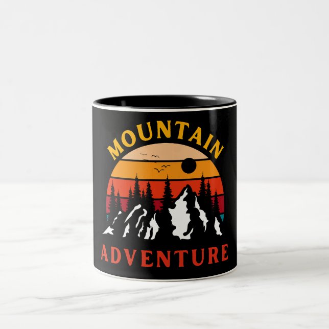 Caneca De Café Em Dois Tons Mugs de café de aventura de montanha (Centro)