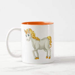 Caneca De Café Em Dois Tons Mugs de nome personalizado do Unicorn
