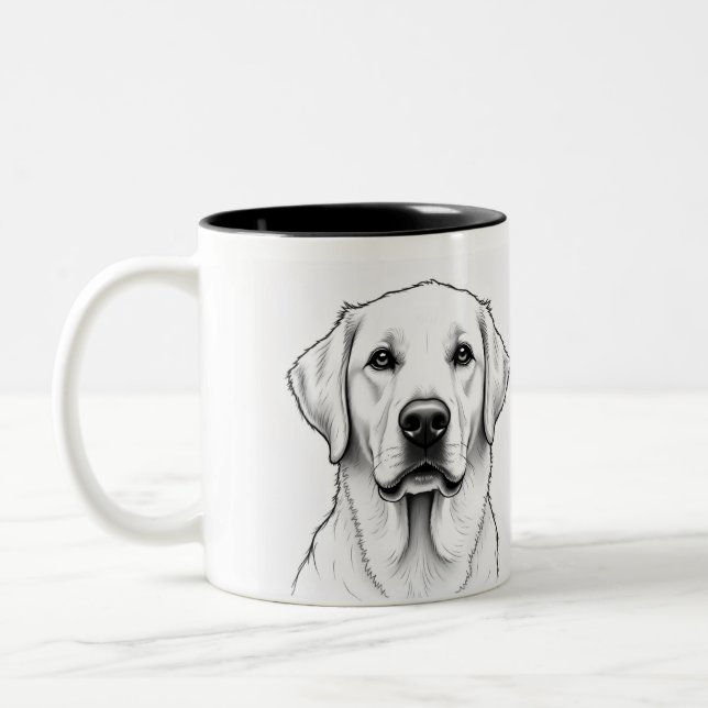 Caneca De Café Em Dois Tons Mugs Labrador Retriever (Esquerda)