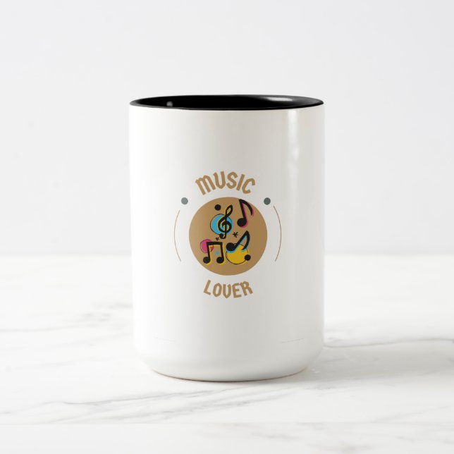 Caneca De Café Em Dois Tons Mugs Music Lover (Centro)