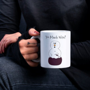 Caneca De Café Em Dois Tons Muita Coisa De Vinho Snowman