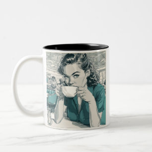 Caneca De Café Em Dois Tons Muita de café