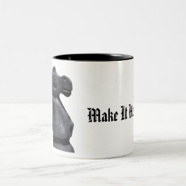 Caneca De Café Em Dois Tons Muitas expressões "Faça Acontecer"