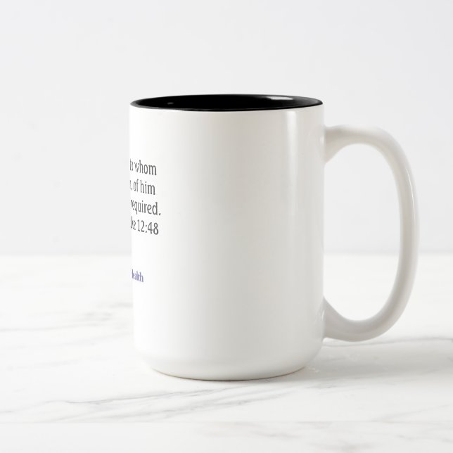 Caneca De Café Em Dois Tons Muito é exigido - 12:48 de Luke (Direita)
