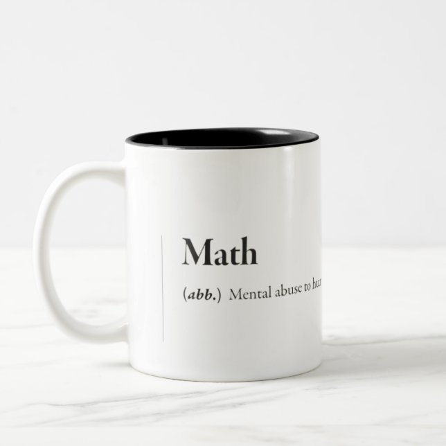 Caneca De Café Em Dois Tons Muito engraçado em matemática (Esquerda)