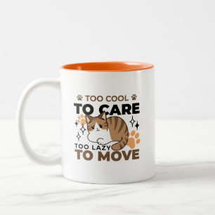 Caneca De Café Em Dois Tons Muito Legal para se importar, muito preguiçoso par