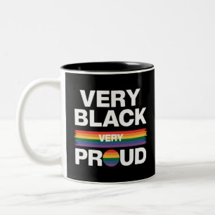 Caneca De Café Em Dois Tons Muito Preto Muito Orgulhoso Orgulho Preto Gay Orgu