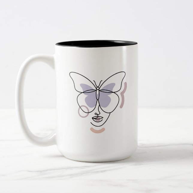 Caneca De Café Em Dois Tons Mulher (Esquerda)
