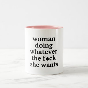 Caneca De Café Em Dois Tons Mulher