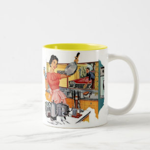 Caneca De Café Em Dois Tons Mulher