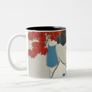 Caneca De Café Em Dois Tons Mulher de Momoyogusa (1909)