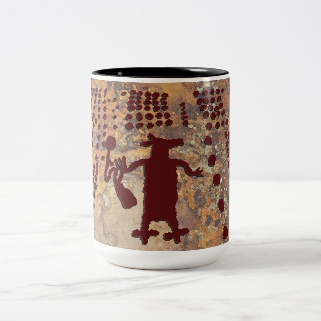Caneca De Café Em Dois Tons Mulher e chacal da aranha (Centro)