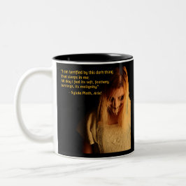 Caneca De Café Em Dois Tons mulher louca