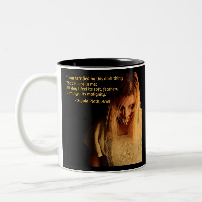 Caneca De Café Em Dois Tons mulher louca (Esquerda)