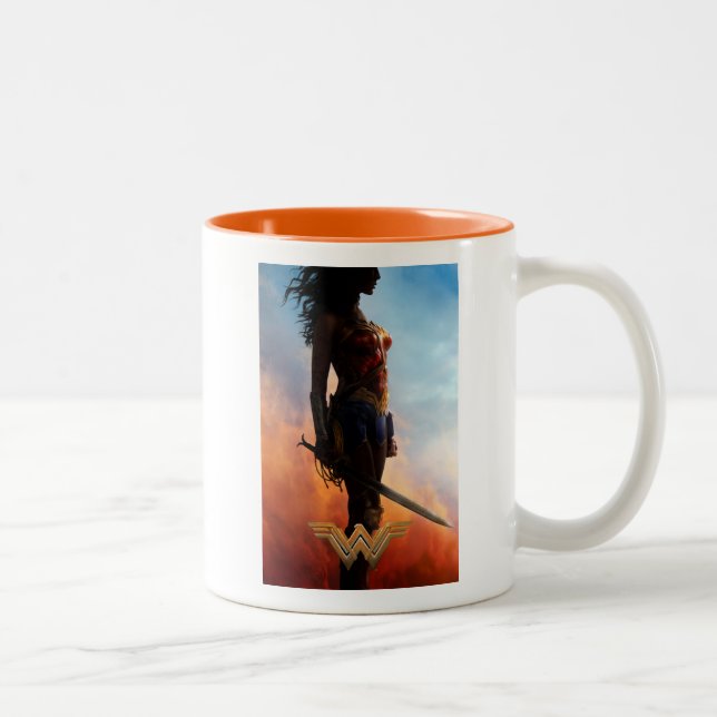 Caneca De Café Em Dois Tons Mulher Maravilha Duststorm Silhouette (Direita)