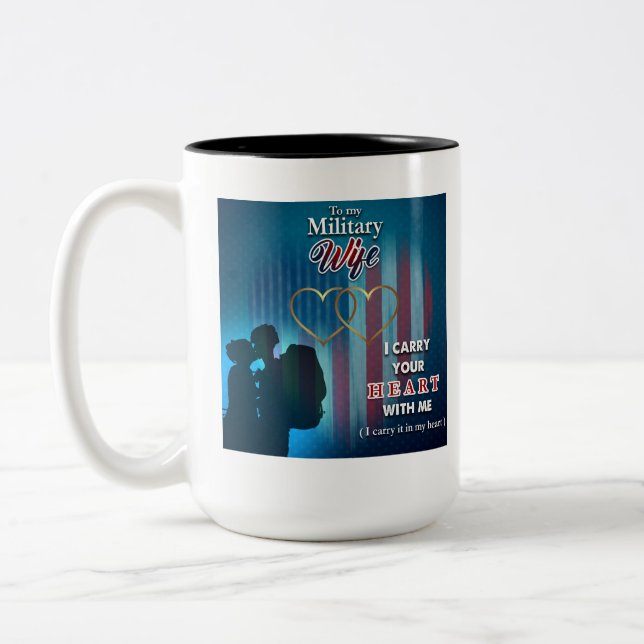 Caneca De Café Em Dois Tons Mulher-Militar Coffee Mug (Esquerda)
