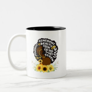 Caneca De Café Em Dois Tons Mulher negra 