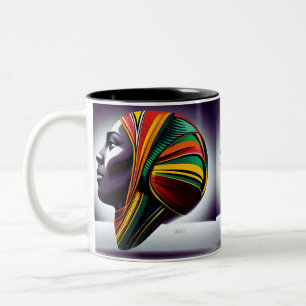 Caneca De Café Em Dois Tons Mulher Negra Confiante