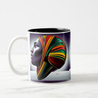 Caneca De Café Em Dois Tons Mulher Negra Confiante