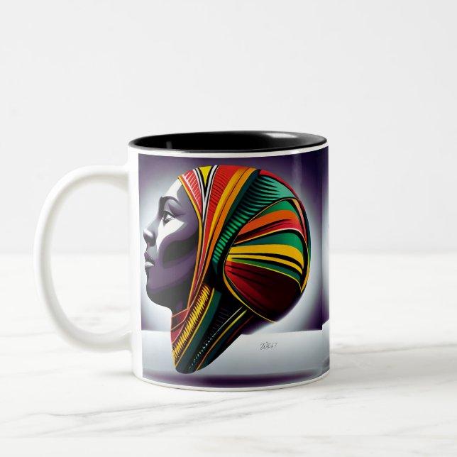Caneca De Café Em Dois Tons Mulher Negra Confiante (Esquerda)