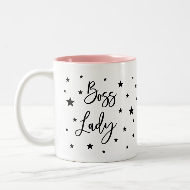 Caneca De Café Em Dois Tons Mulher negra do chefe (Esquerda)