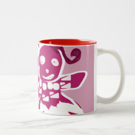 Caneca De Café Em Dois Tons Mulher-pão rosa