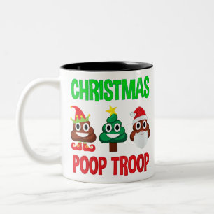 Caneca De Café Em Dois Tons Mulher: Poop troop poop emoji