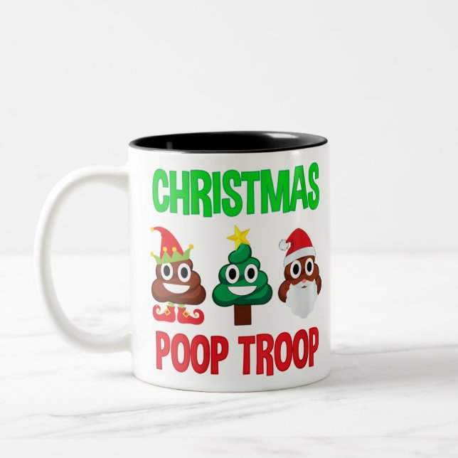 Caneca De Café Em Dois Tons Mulher: Poop troop poop emoji (Esquerda)