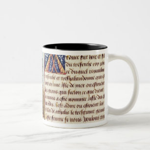 Caneca De Café Em Dois Tons Mulher que joga um viol