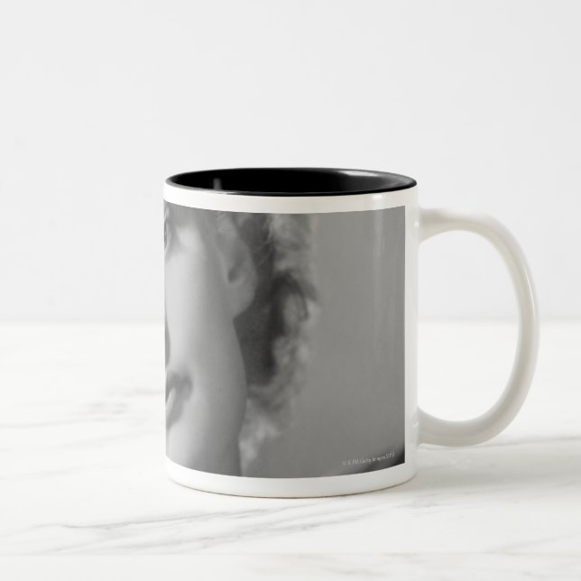 Caneca De Café Em Dois Tons Mulher que levanta 2 (Direita)