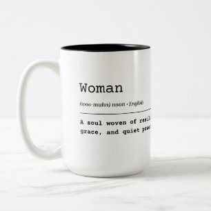 Caneca De Café Em Dois Tons Mulher - Tecida com força