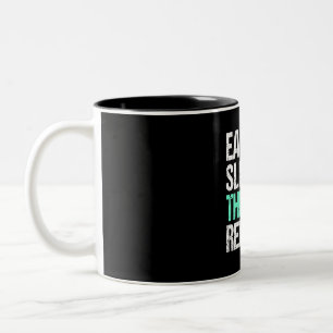 Caneca De Café Em Dois Tons Mulheres Comem Teatro De Sono Repetem Atores Engra