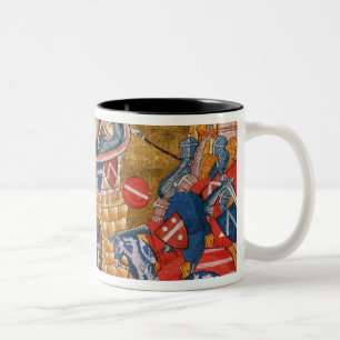 Caneca De Café Em Dois Tons Mulheres de Scythian que besieging seus inimigos