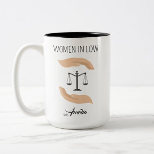 Caneca De Café Em Dois Tons Mulheres em Presentes de Lei, Advogado Gift Advoga