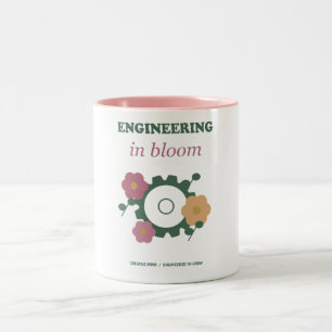 Caneca De Café Em Dois Tons Mulheres Engenheiras em Flor