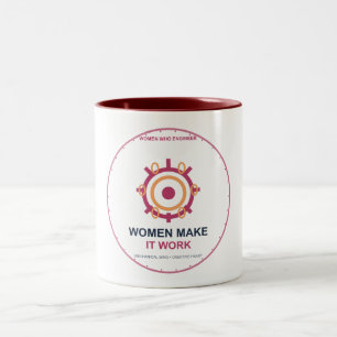 Caneca De Café Em Dois Tons Mulheres Fazem Funcionar Engenheira Mecânica