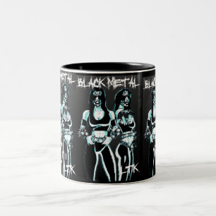 Caneca De Café Em Dois Tons Mulheres pretas do metal