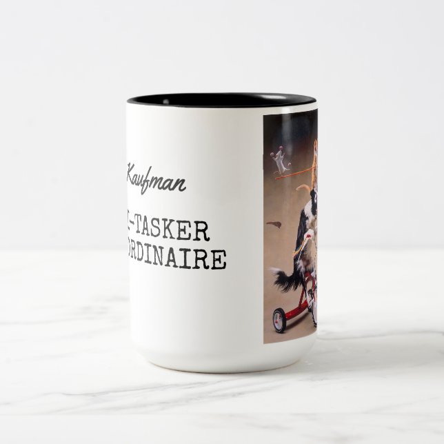 Caneca De Café Em Dois Tons Multi-tasker Extraordinaire (Centro)