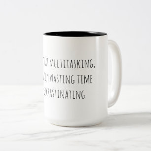 Caneca De Café Em Dois Tons Multitarefa Divertida